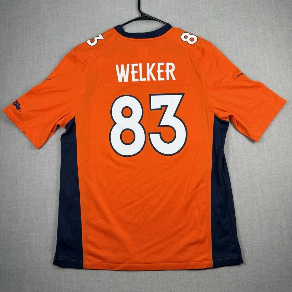 Nike Denver Broncos Jersey Men's Size Large #83 Wes Welker NFL Football Orange